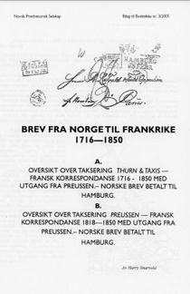 BREV FRA NORGE TIL FRANKRIKE 1716 - 1850